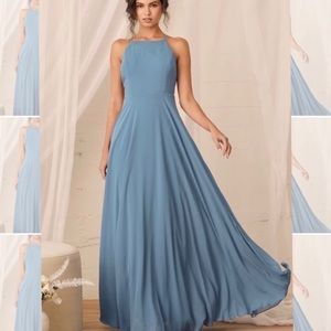 Lulu’s mystical kind of love slate blue dress